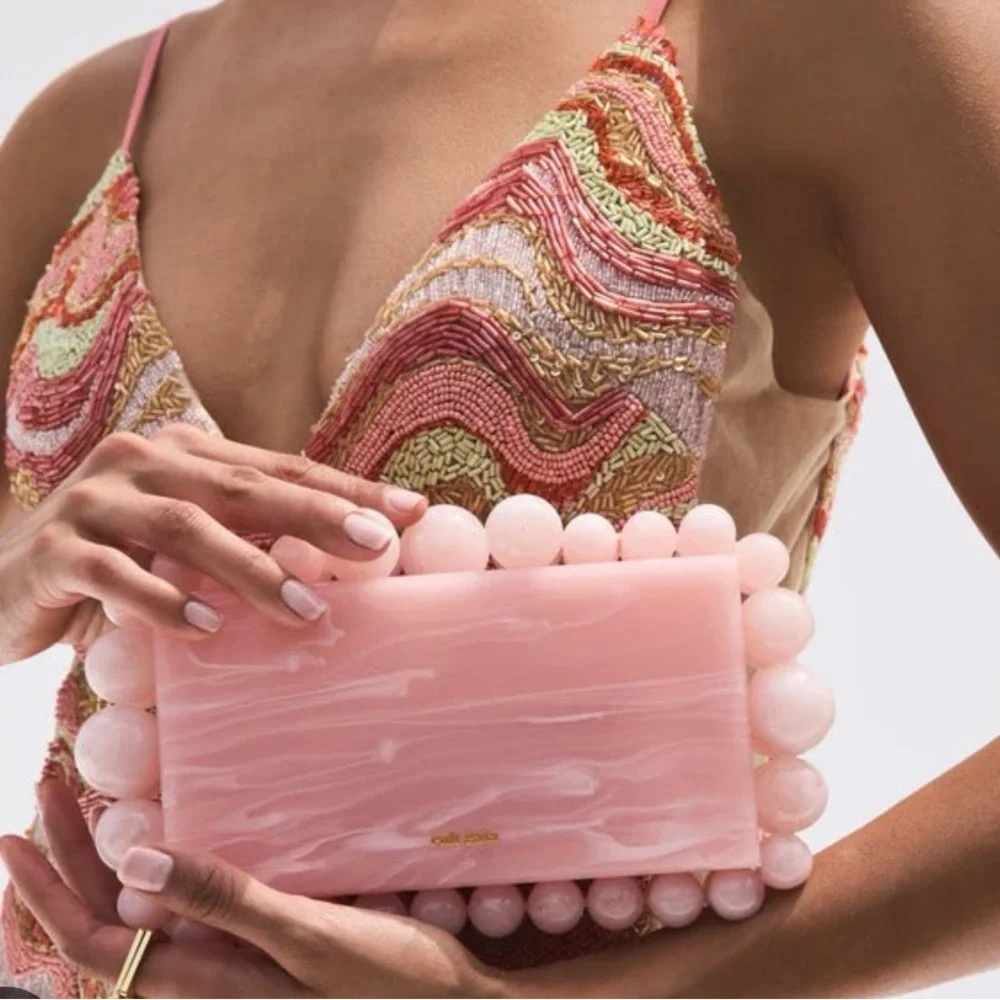 Cult Gaia Pink Eos Clutch - Picture 1 of 4